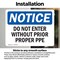 Signmission Do Not Enter Without Proper PPE OSHA Notice Sign, Vinyl Decal, 10in W x 7in L, 2PK OS-2PACK-NS-D-710-L-11267 - alternate 4